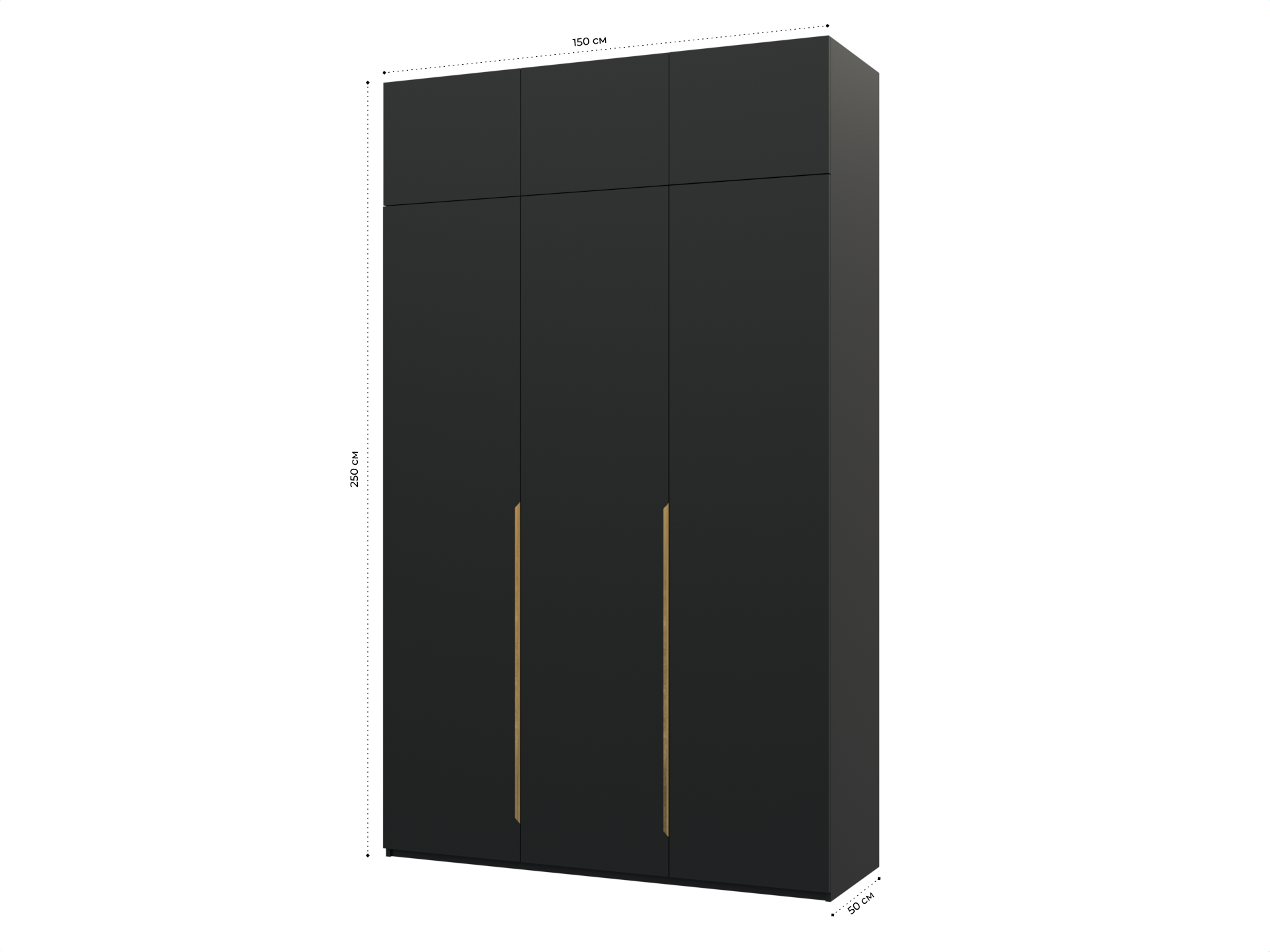 Распашной шкаф Пакс Альхейм 23 black (gold) ИКЕА (IKEA) изображение товара