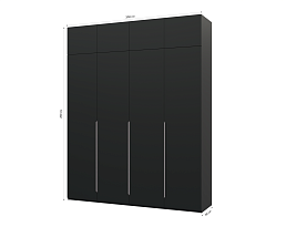 Изображение товара Распашной шкаф Пакс Альхейм 24 black (silver) ИКЕА (IKEA) на сайте adeta.ru